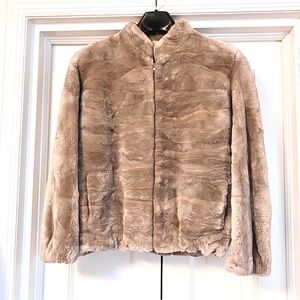 Vintage Neiman Marcus 
Sheared Beaver Real Fur Teddy Coat Blush S M